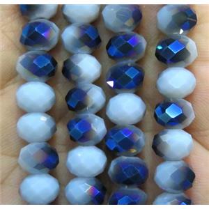 Chinese crystal glass bead, faceted rondelle, approx 8mm dia, 72pcs per st [GSICC835]