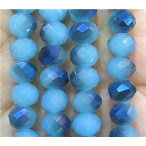 Chinese crystal glass bead, faceted rondelle, approx 8mm dia, 72pcs per st [GSICC839]