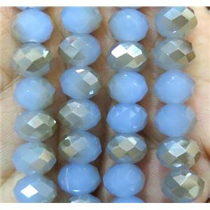 Chinese crystal glass bead, faceted rondelle, approx 8mm dia, 72pcs per st [GSICC846]