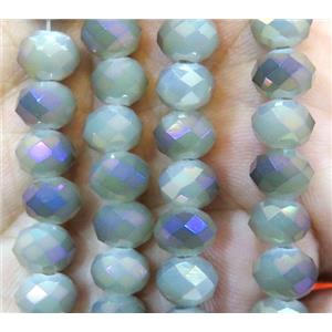 Chinese crystal glass bead, faceted rondelle, approx 8mm dia, 72pcs per st [GSICC848]