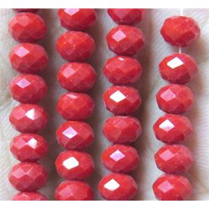 chinese crystal glass bead, faceted rondelle, approx 6mm dia, 90pcs per st [GSICC926-6MM]