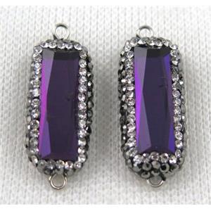 Chinese crystal glass connector paved rhinestone, faceted, approx 10-25mm [GSICC999]
