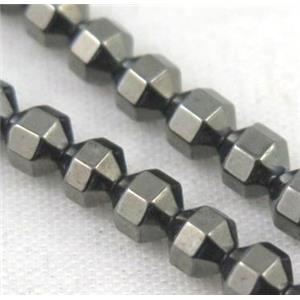hematite beads, faceted round, approx 4x4mm dia [HBOS174]