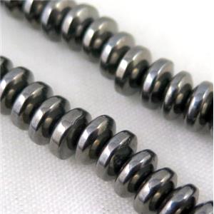 black hematite heishi disc beads, approx 3x10mm [HBOS177-3X10MM]