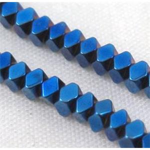 blue hematite rhombic beads, approx 3x2mm [HBOS178-3X2MM]