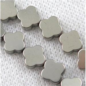 Hematite Clover Beads, pyrite color, approx 4mm dia [HBOS352-4MM]