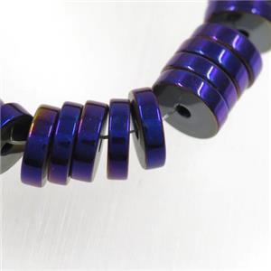 purple Hematite heishi beads, approx 2x8mm [HBOS524-8MM]