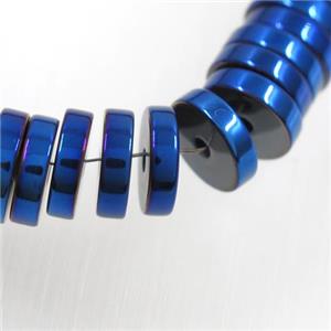 blue Hematite heishi spacer beads, approx 2x8mm [HBOS526-8MM]