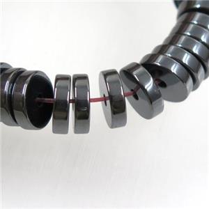 black Hematite heishi beads, approx 2x10mm [HBOS533-10MM]