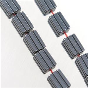 black Hematite tube beads, approx 4x6mm [HBOS534]