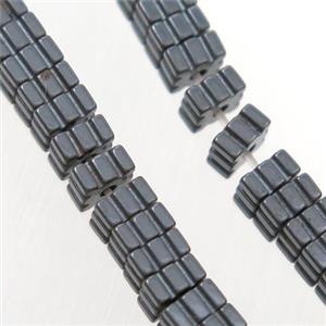 black Hematite square beads, approx 1x3x3mm [HBOS535-3MM]