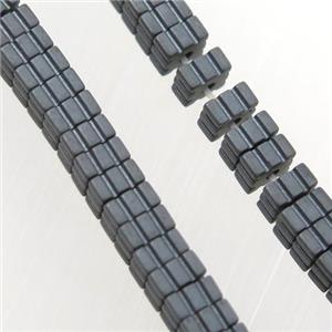 matte black Hematite square beads, approx 2x4x4mm [HBOS536-2X4X4MM]