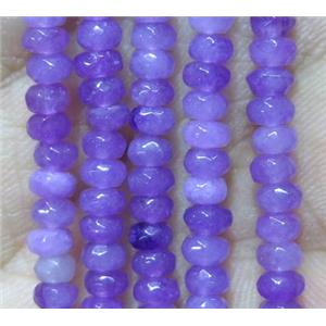 lavender Jade bead, faceted rondelle, dye, approx 2x4mm [JDOT166]