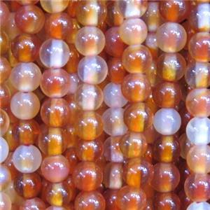 tiny round agate beads, red, approx 3mm dia [JDOT234]