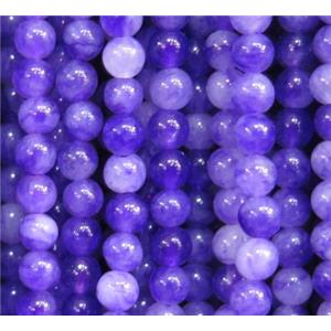 tiny round agate beads, purple dye, approx 3mm dia [JDOT235]
