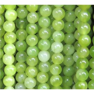 tiny round agate beads, olive dye, approx 3mm dia [JDOT236]