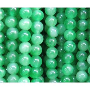 tiny round agate beads, green dye, approx 3mm dia [JDOT238]