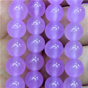 purple Malaysia Jade beads, round, approx 8mm dia [JDRD292-8MM]
