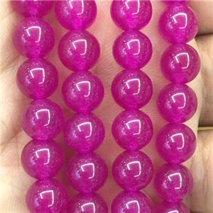 hotpink Malaysia Jade beads, round, approx 14mm dia [JDRD293-14MM]