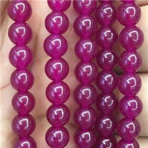 hotpink Malaysia Jade beads, round, approx 14mm dia [JDRD294-14MM]