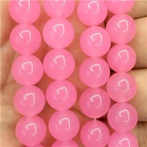 pink Malaysia Jade beads, round, approx 6mm dia [JDRD298-6MM]