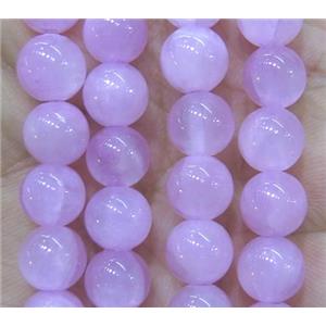 jade bead, round, stabile, lt.purple, approx 4mm dia [JDRD392-4MM]
