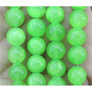 olive jade bead, round, stabile, approx 6mm dia [JDRD397-6MM]