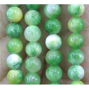 jade bead, round, stabile, approx 4mm dia, 98pcs per st [JDRD421-4MM]