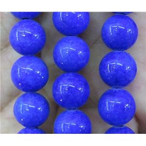 blue jade bead, round, stabile, approx 4mm dia, 98pcs per st [JDRD428-4MM]