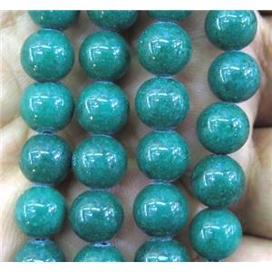 green jade bead, round, stabile, approx 6mm dia, 63pcs per st [JDRD440-6MM]