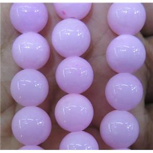 purple jade bead, round, stabile, approx 6mm dia, 63pcs per st [JDRD446-6MM]