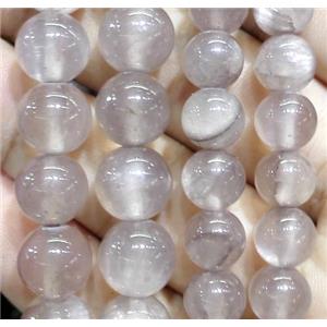 round jade beads, grey dye, approx 12mm dia [JDRD461-12MM]