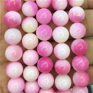 round Malaysia Jade beads, pink, approx 10mm dia [JDRD543-10MM]