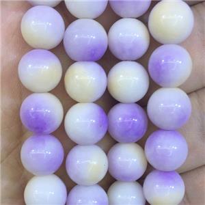 round Malaysia Jade beads, lavender, approx 6mm dia [JDRD544-6MM]