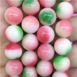 round Malaysia Jade beads, red, approx 6mm dia [JDRD545-6MM]