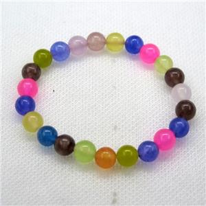 Stretch Jade bracelet, dye, approx 10mm dia, 19pcs per st [JT10012-10MM]