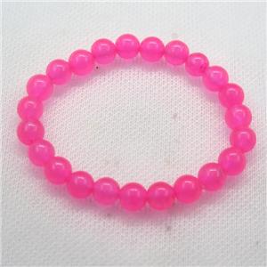 Stretch Jade bracelet, dye, approx 16mm dia, 13pcs per st [JT10018-16MM]