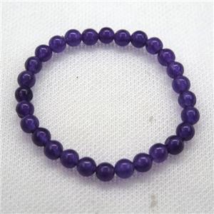 Stretch Jade bracelet, dye, approx 10mm dia, 19pcs per st [JT10029-10MM]