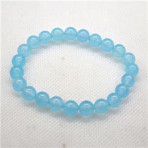 Stretch Jade bracelet, dye, approx 12mm dia, 16pcs per st [JT10031-12MM]