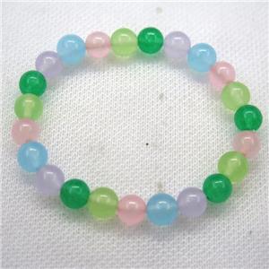 Stretch Jade bracelet, dye, approx 6mm, 28pcs per st [JT10040-6MM]