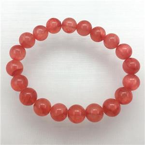 Stretch Jade bracelet, dye, approx 14mm dia, 15pcs per st [JT10050-14MM]