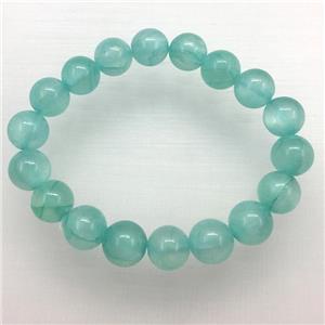 Stretch Jade bracelet, dye, approx 10mm dia, 19pcs per st [JT10060-10MM]