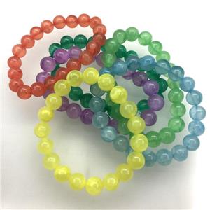 Stretch Jade bracelet, dye, approx 16mm dia, 13pcs per st [JT10076-16MM]