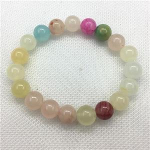 Stretch Jade bracelet, dye, approx 14mm dia, 15pcs per st [JT10093-14MM]