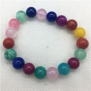 Stretch Jade bracelet, dye, approx 16mm dia, 13pcs per st [JT10094-16MM]