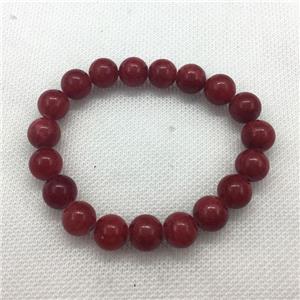 Stretch Jade bracelet, dye, approx 10mm dia, 19pcs per st [JT10100-10MM]