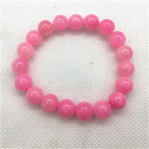 Stretch Jade bracelet, dye, approx 12mm dia, 16pcs per st [JT10122-12MM]