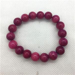Stretch Jade bracelet, dye, approx 10mm dia, 19pcs per st [JT10125-10MM]