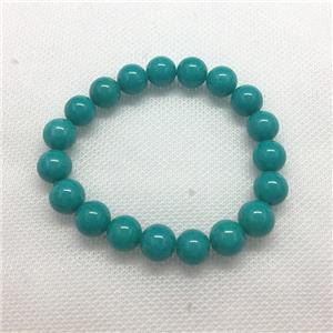 Stretch Jade bracelet, round, dye, approx 6mm, 28pcs per st [JT10146-6MM]
