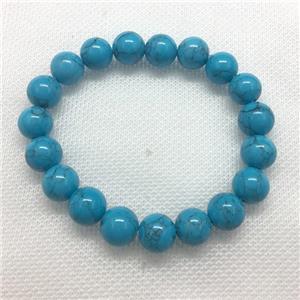 Stretch Jade bracelet, round, dye, approx 6mm, 28pcs per st [JT10151-6MM]